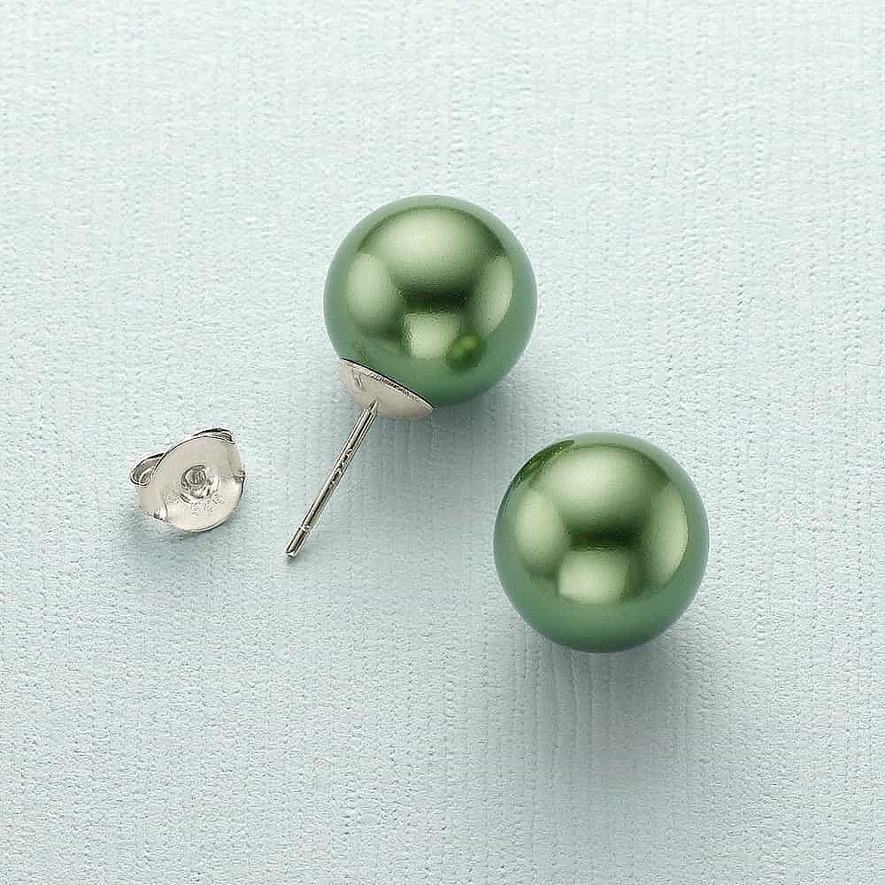 Graciously Green Stud Earrings