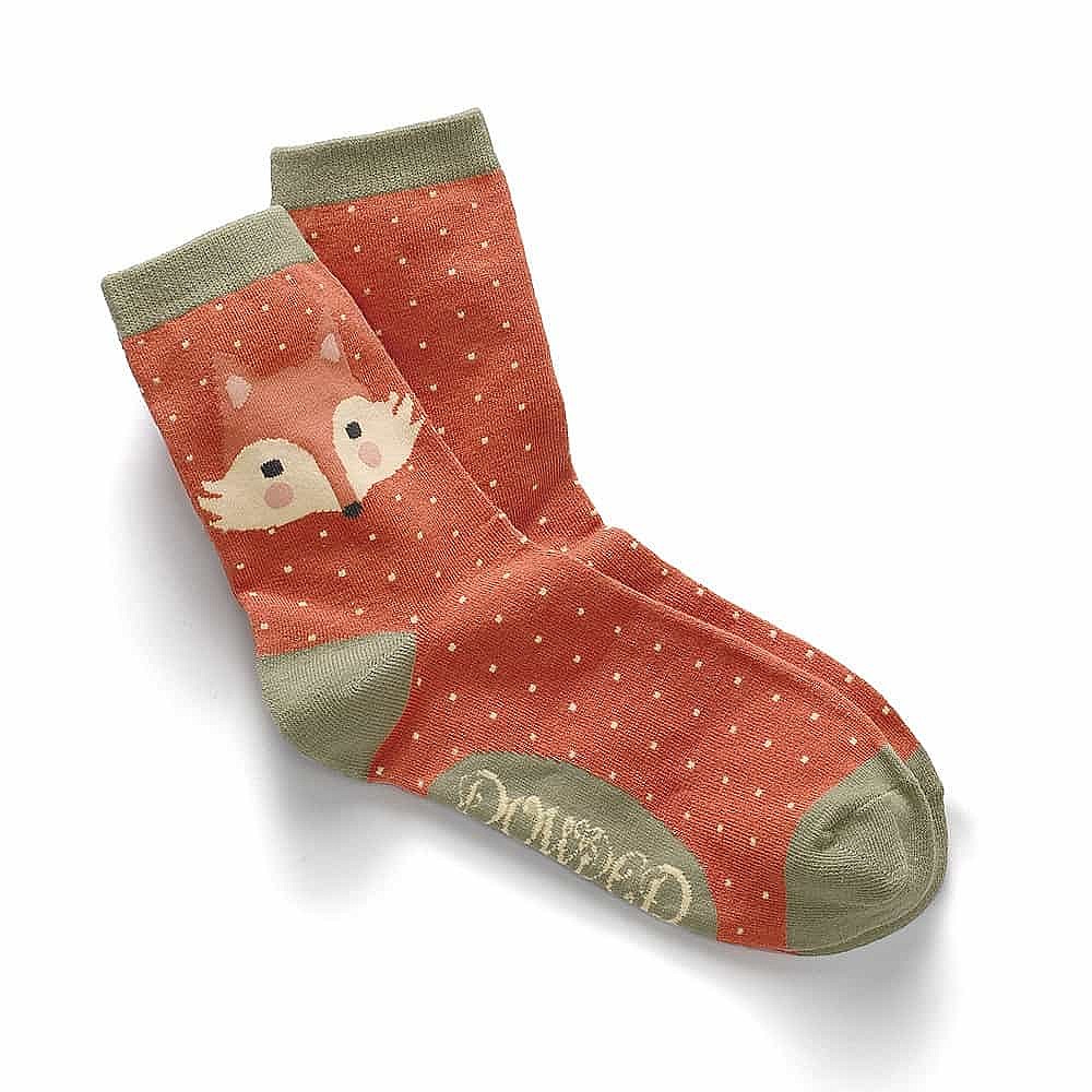 Fanciful Fox Ankle Socks