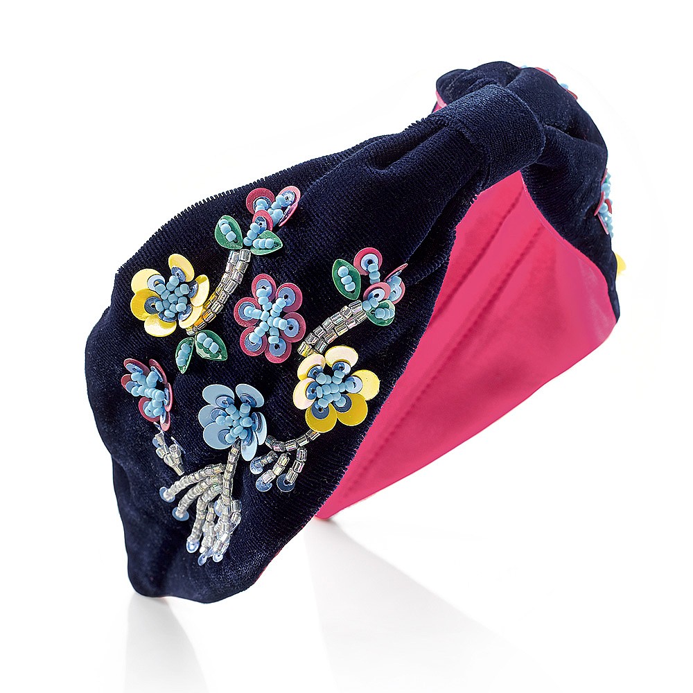 Radiance in Bloom Velvet Headband
