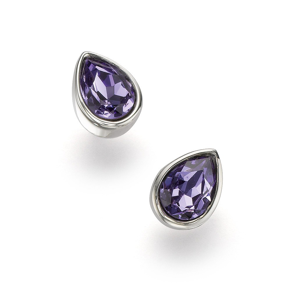 A View in Violet Crystal Stud Earrings