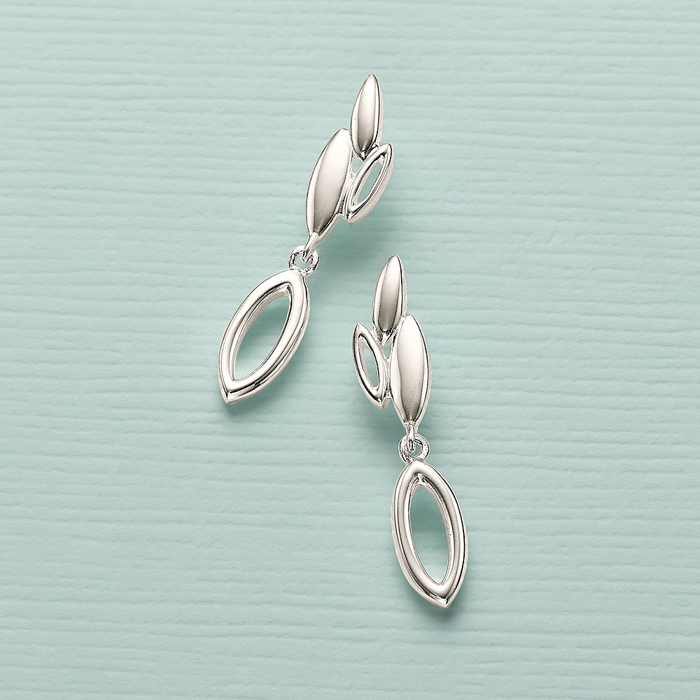 Petite Petals Silver Earrings