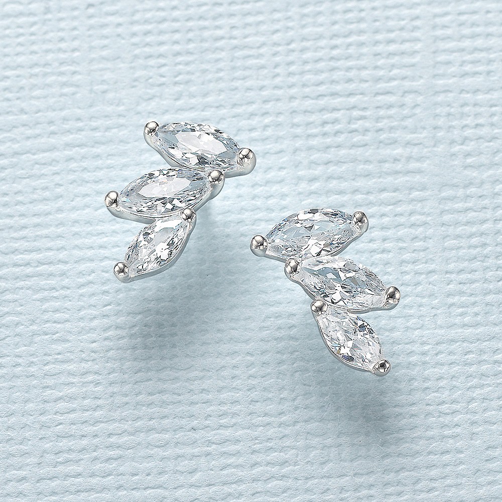 Icy Intrigue Crystal Stud Earrings