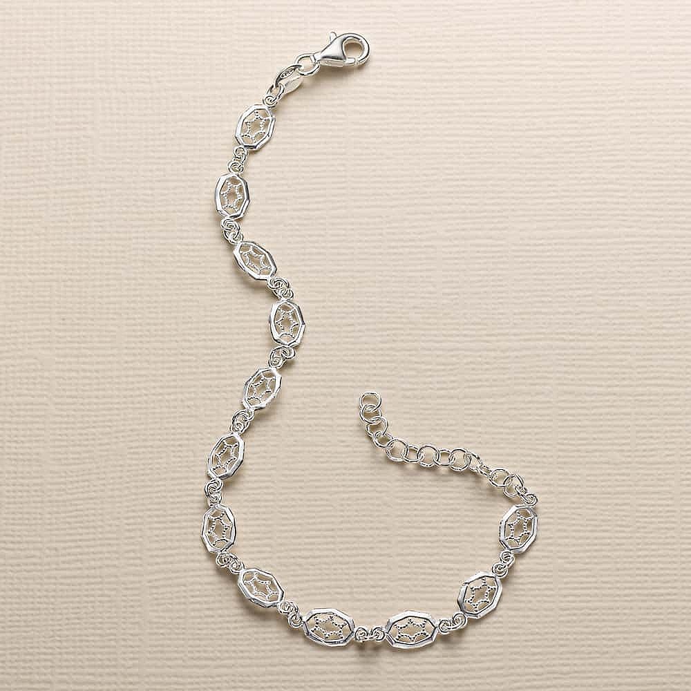 Filigree Finesse Silver Bracelet