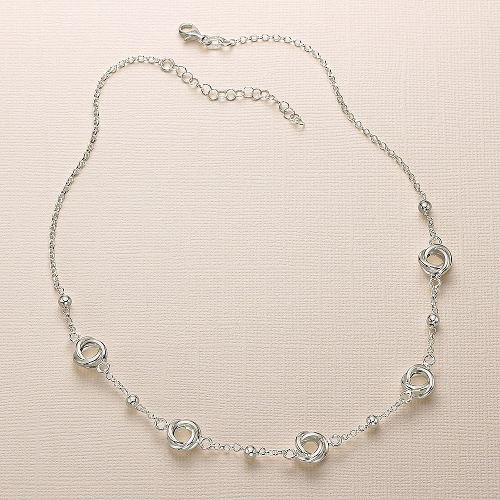 Binding Brilliance Silver Necklace