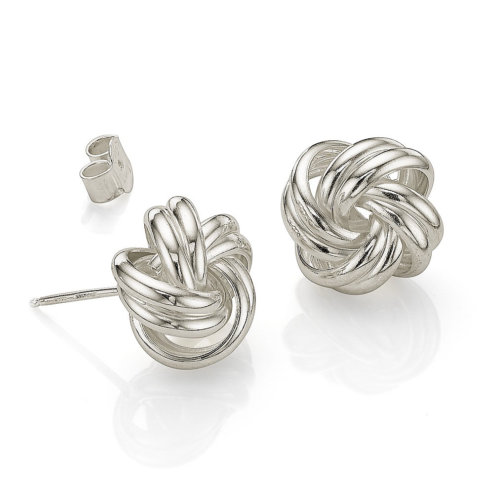 Knot for Nothing Silver Stud Earrings