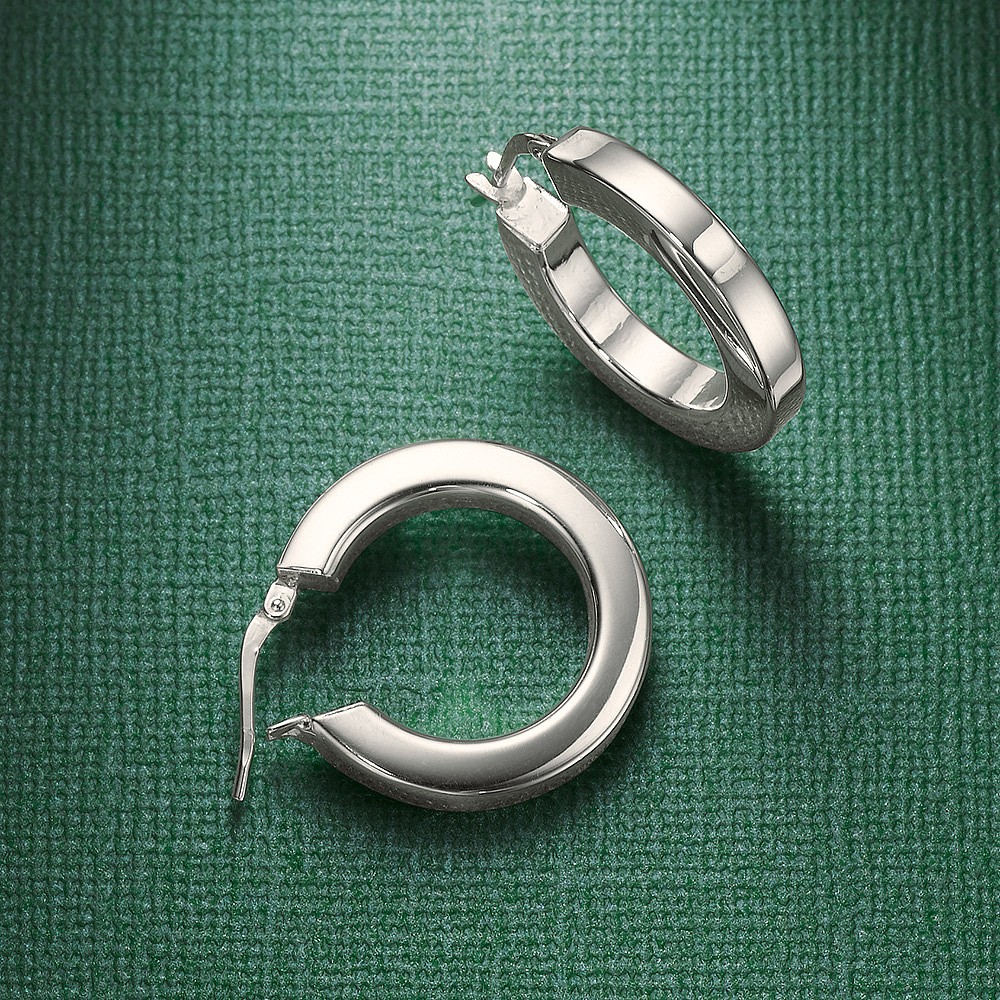 Perpetual Motion Silver Hoop Earrings