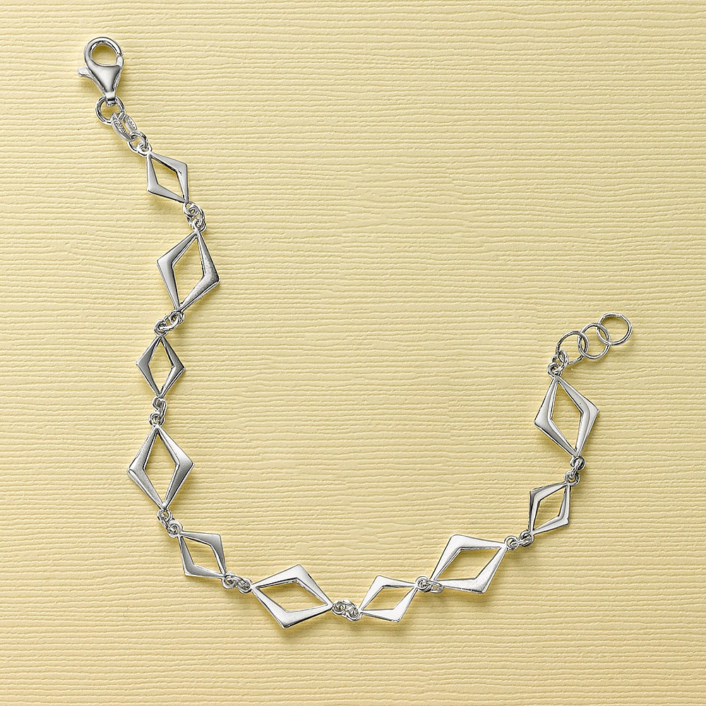 In Perspective Silver Bracelet