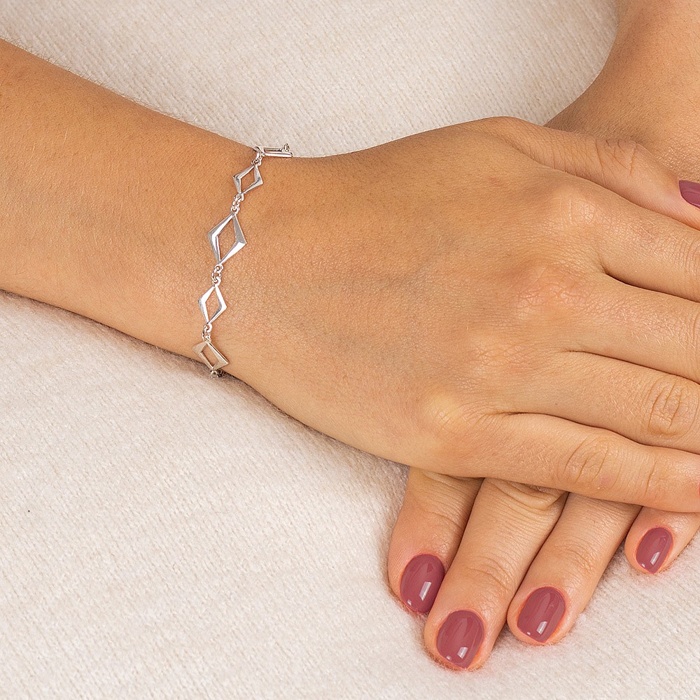 In Perspective Silver Bracelet