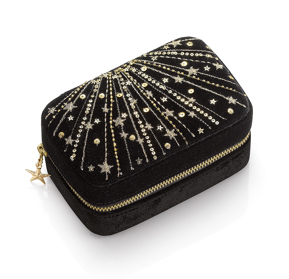 Glittering Galaxy Black Jewellery Box