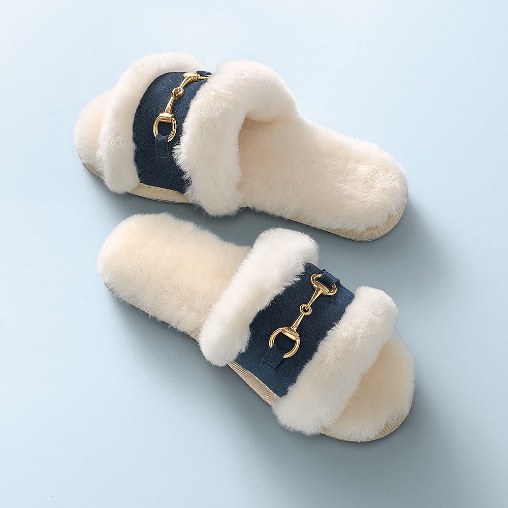 Lounge In Luxury Sheepskin Slippers