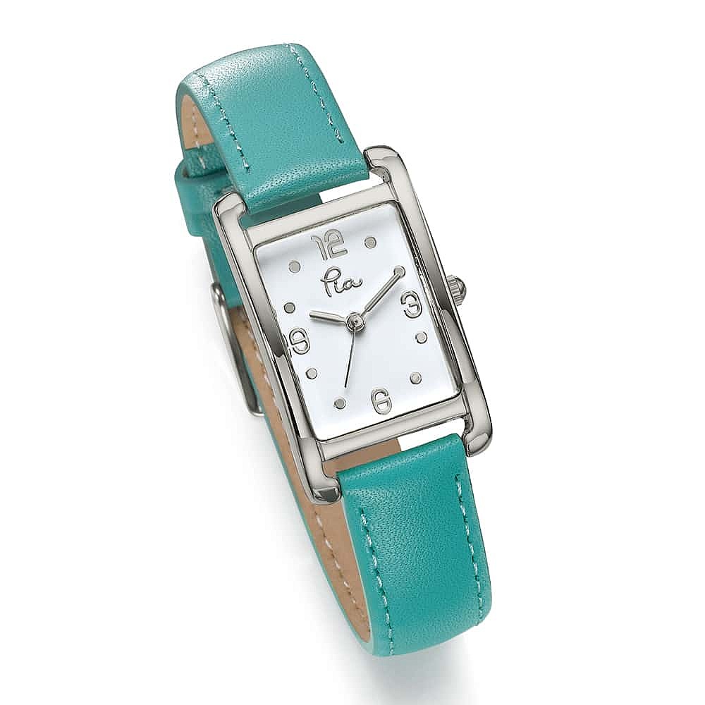 Time & Again Aqua Leather Watch