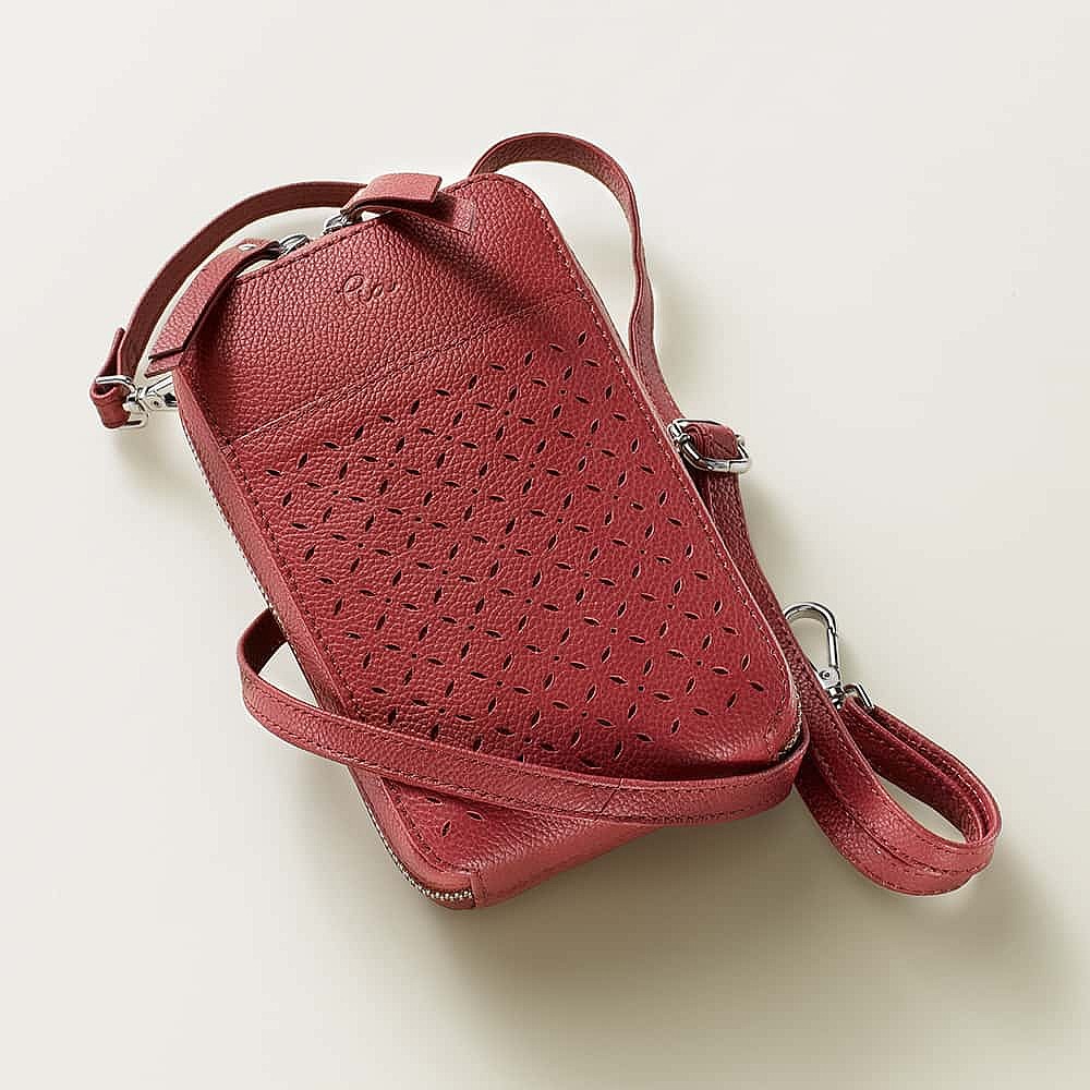 Claret Calling Leather Organiser Bag