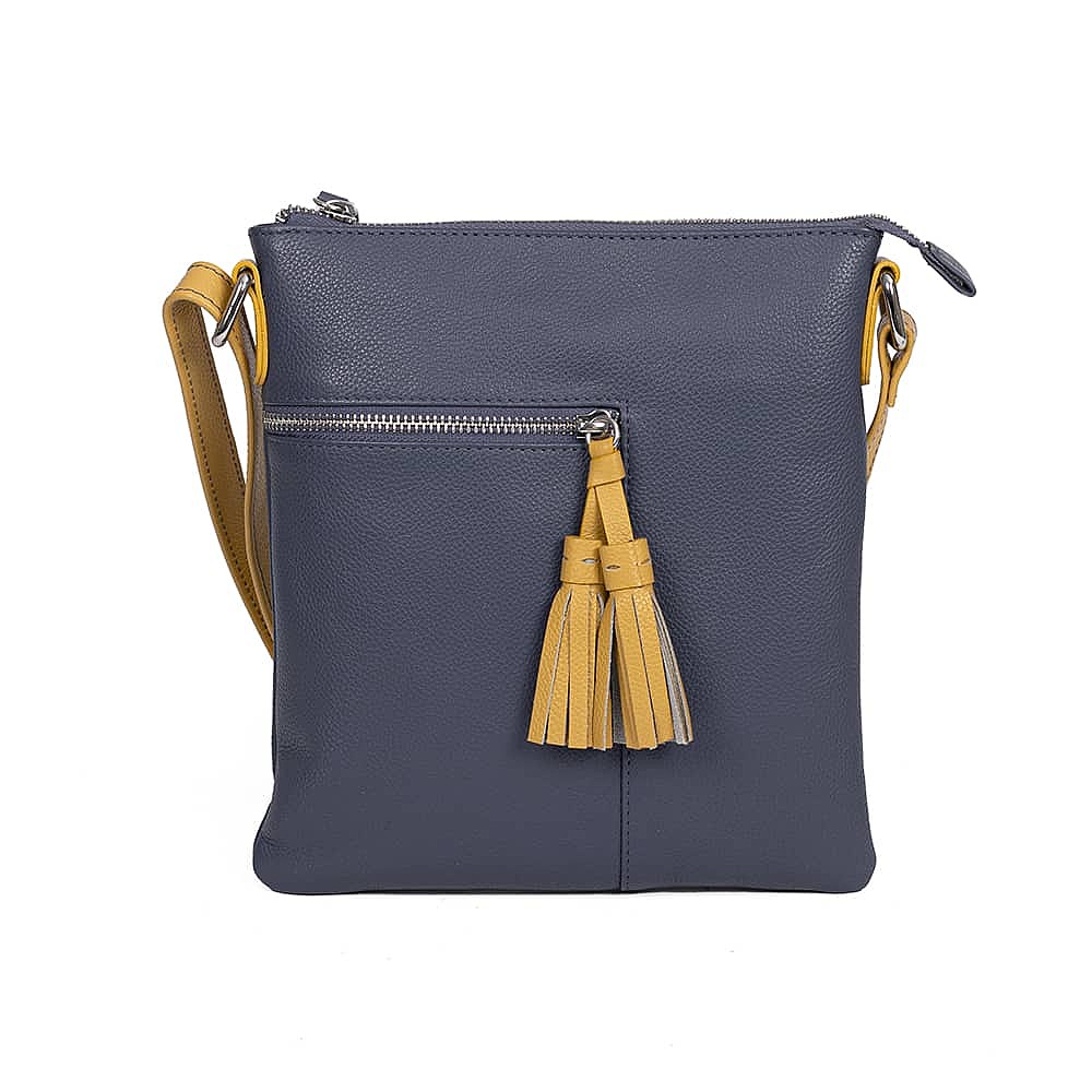 Denim at Daybreak Leather Cross-Body Bag
