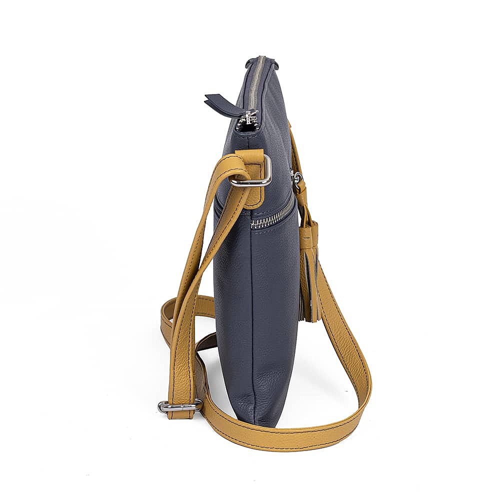 Denim at Daybreak Leather Cross-Body Bag