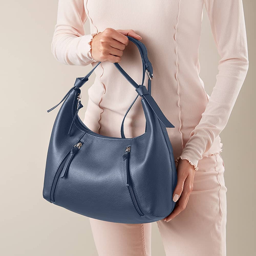 Denim in the Detail Leather Bag