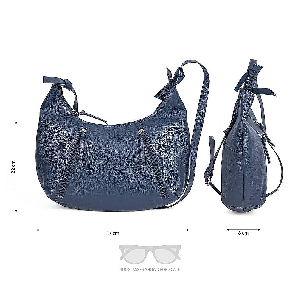 Denim in the Detail Leather Bag