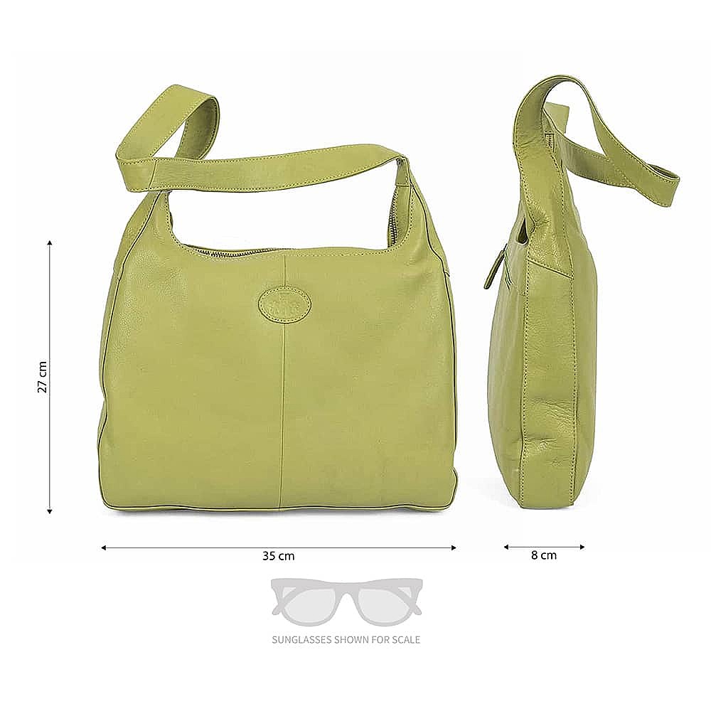 Lime-Light Leather Shoulder Bag