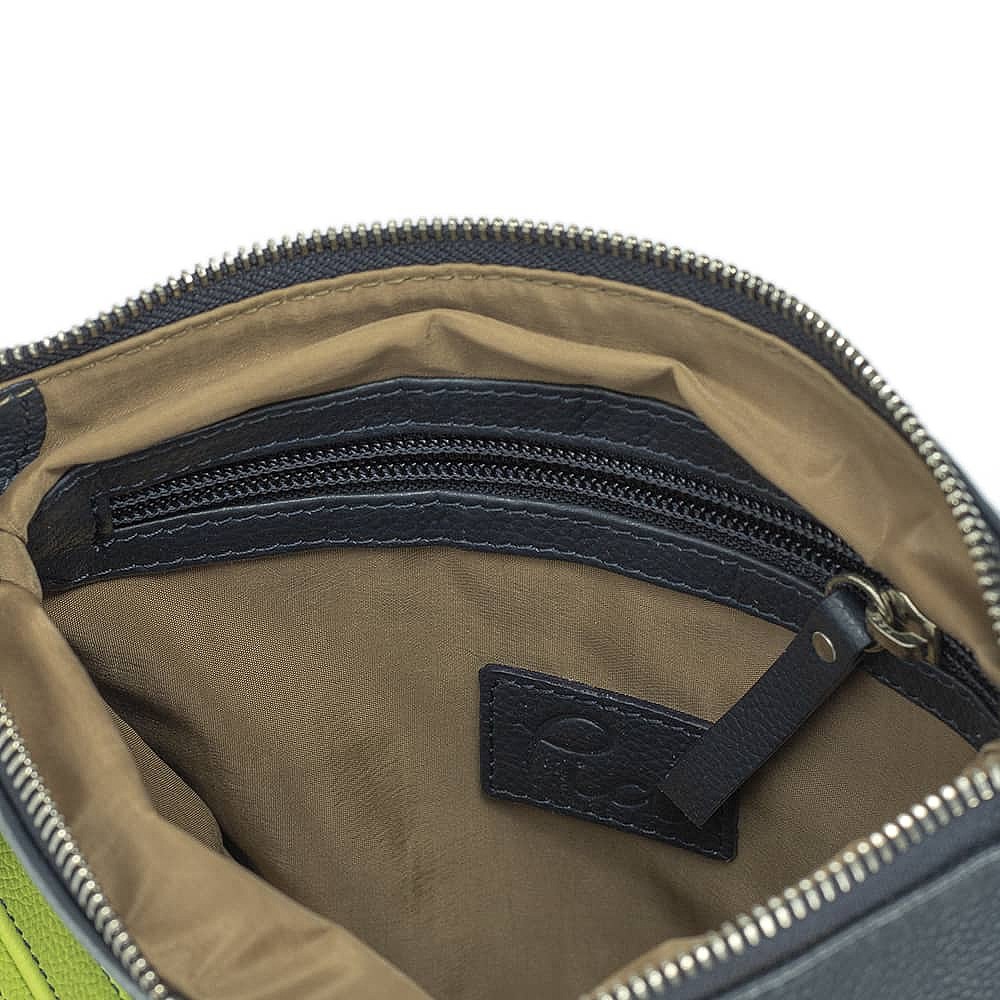 Bold Moves Navy Leather Cross-Body Bag