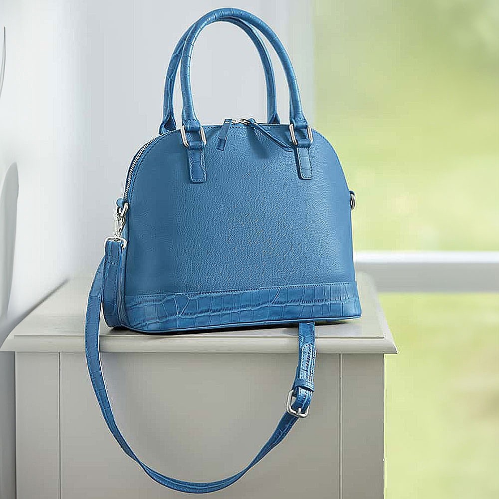 Live in Colour Cobalt Leather Bag