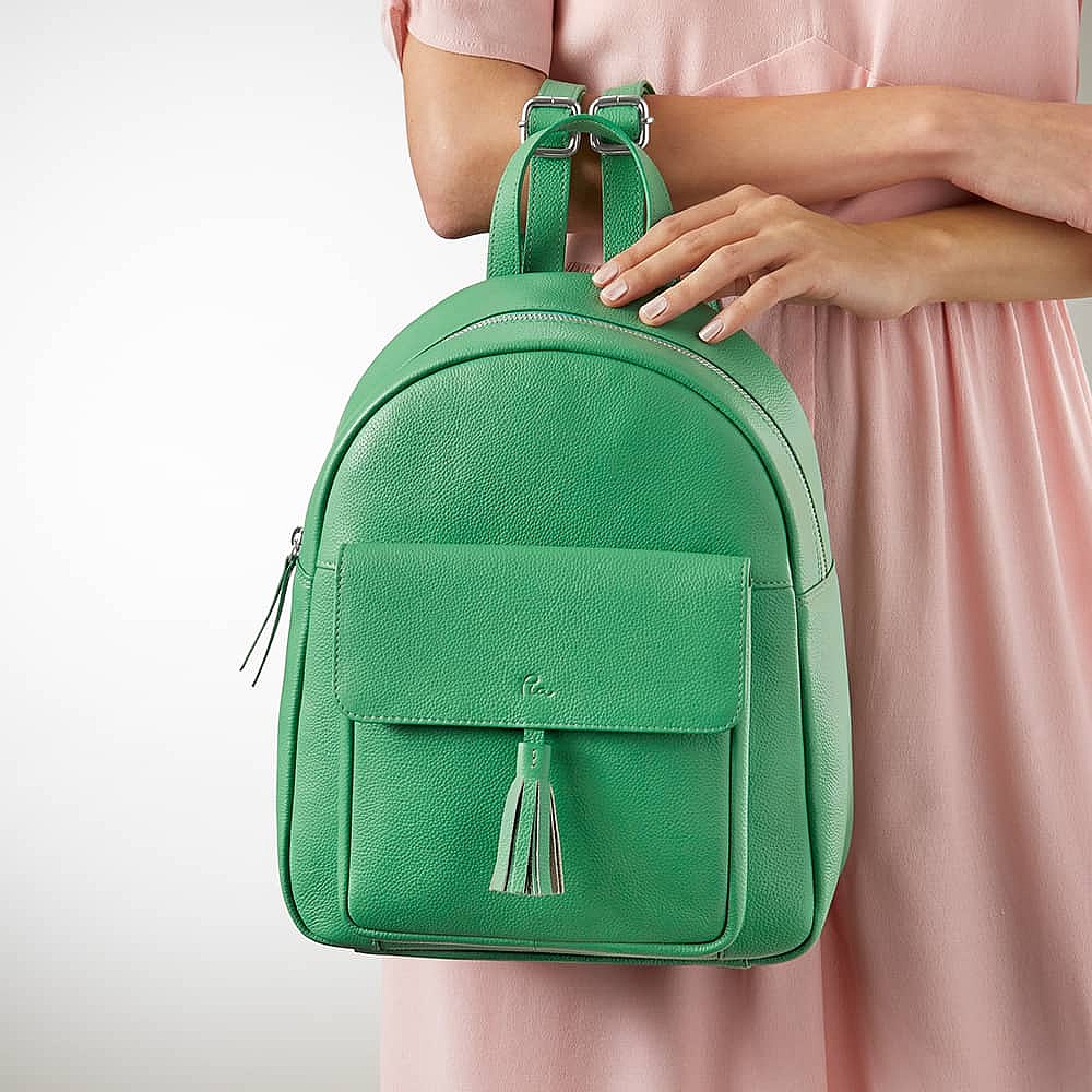 Mint on the Mind Leather Backpack