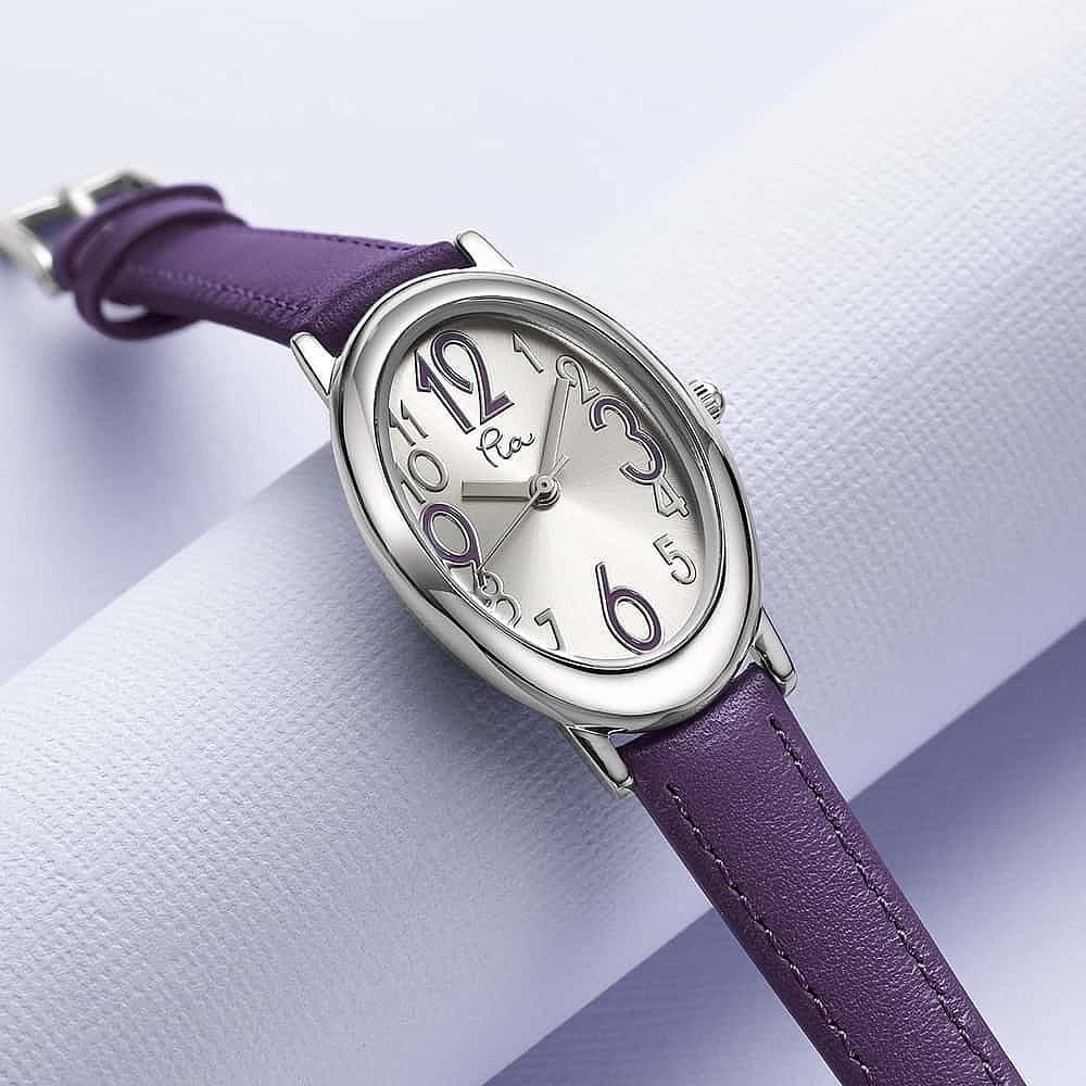 Purely Purple Leather Watch