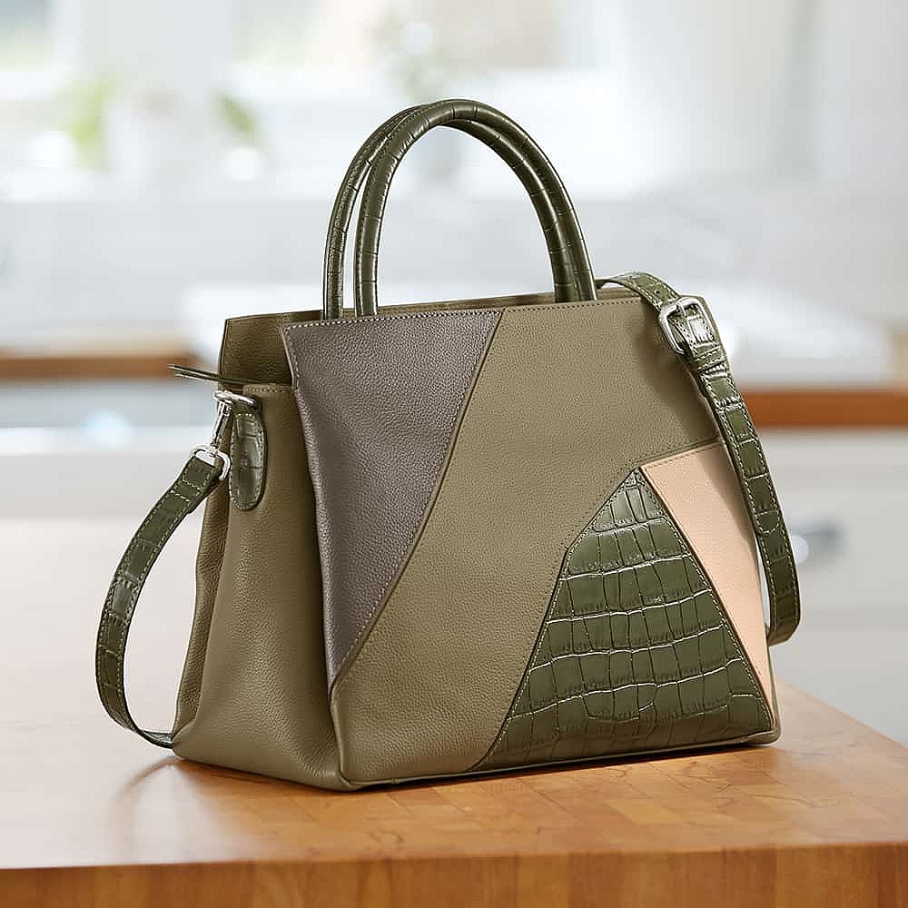 An Eye for Olive Leather Bag