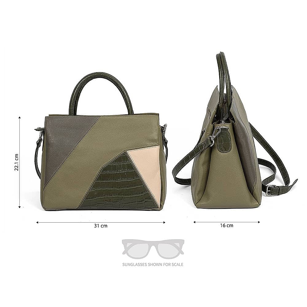 An Eye for Olive Leather Bag