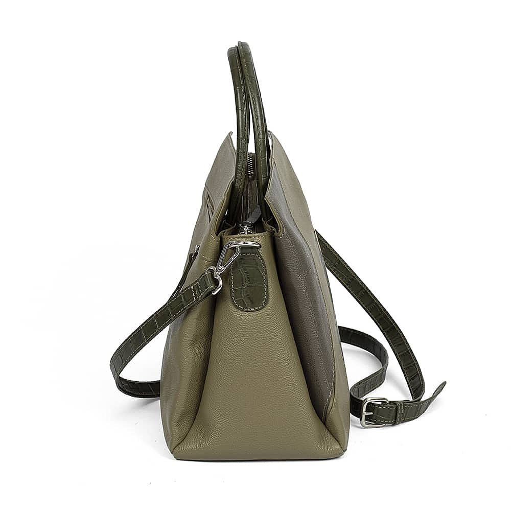 An Eye for Olive Leather Bag