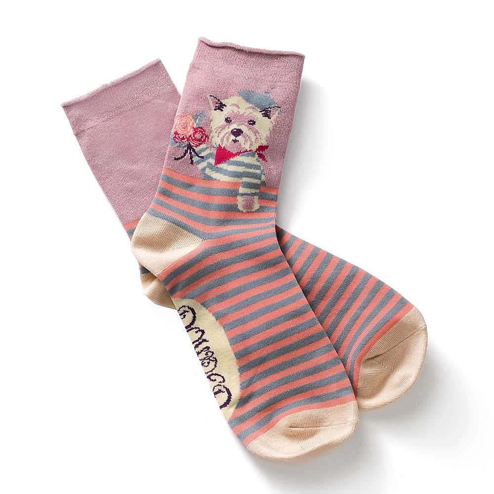 Whimsical Westie Ankle Socks