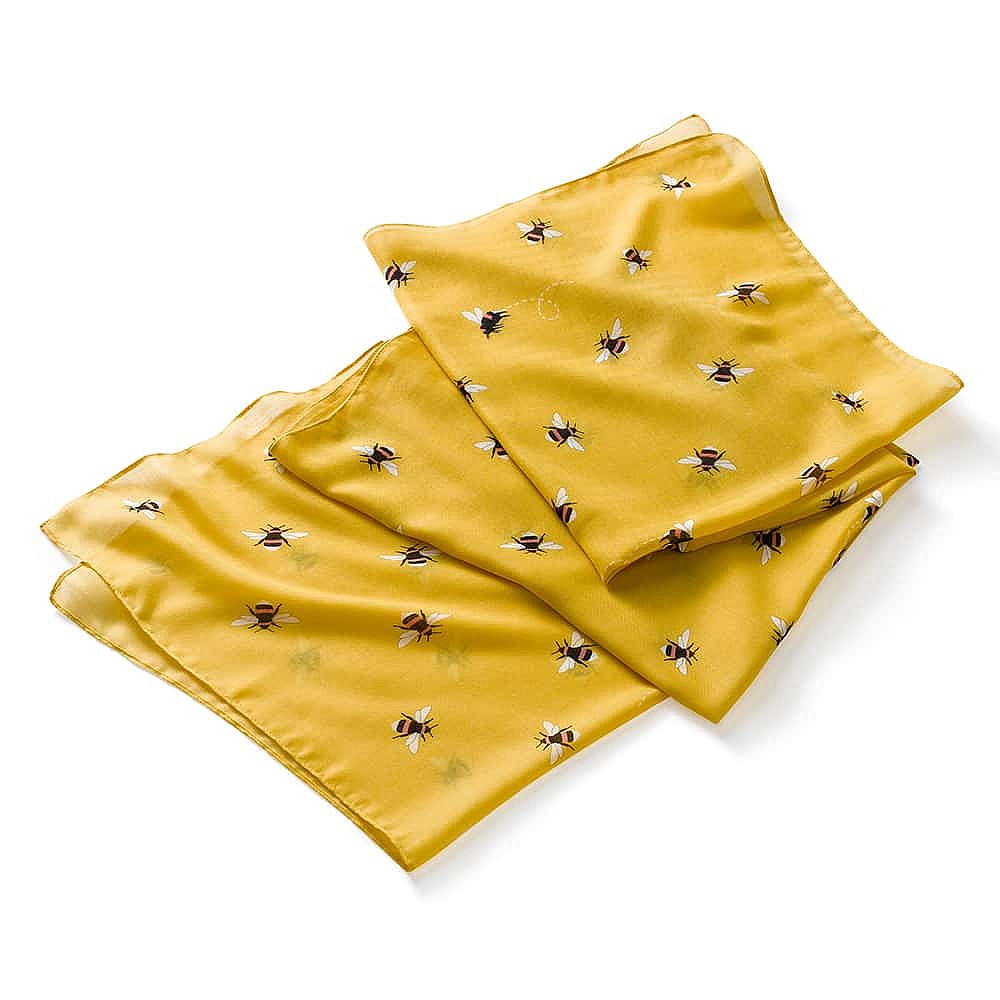 Bountiful Bees Yellow Scarf