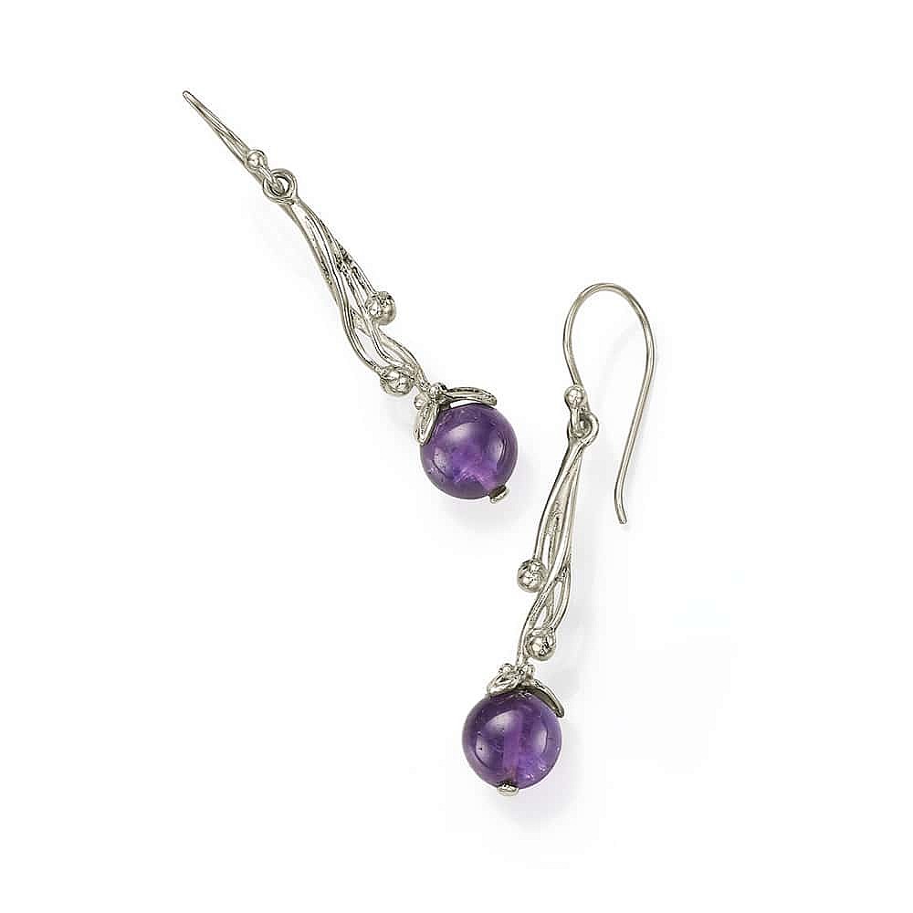 On the Vine Amethyst Earrings