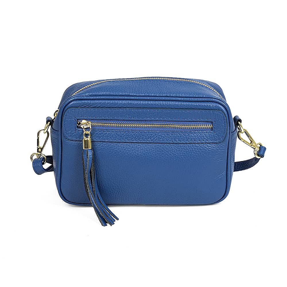 Intrepid Azure Leather Cross-Body Bag
