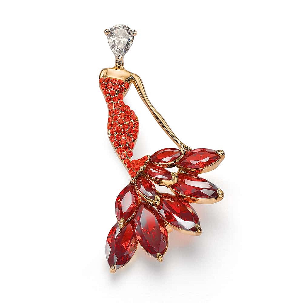 Dare to Dance Crystal Brooch