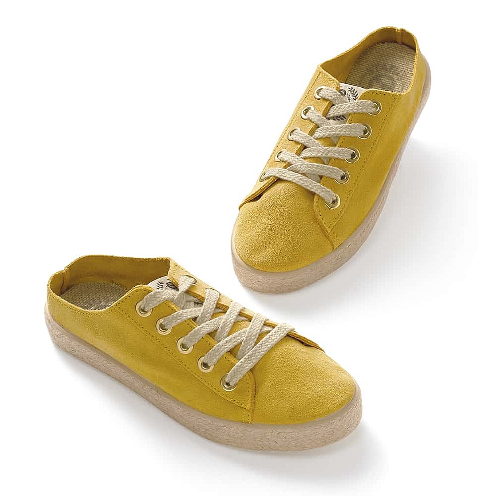 Amarillo Sunset Suede Slip-On Sneakers