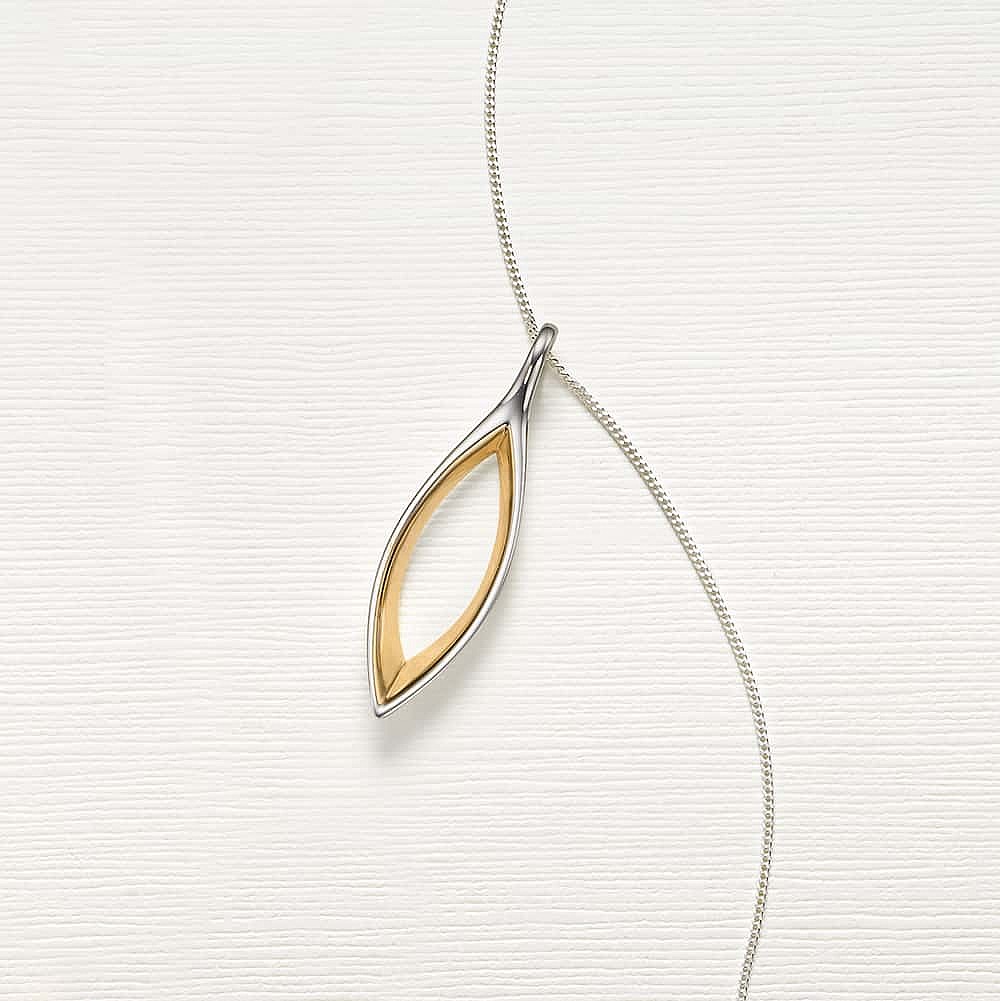 Gilded Eclipse Silver Pendant