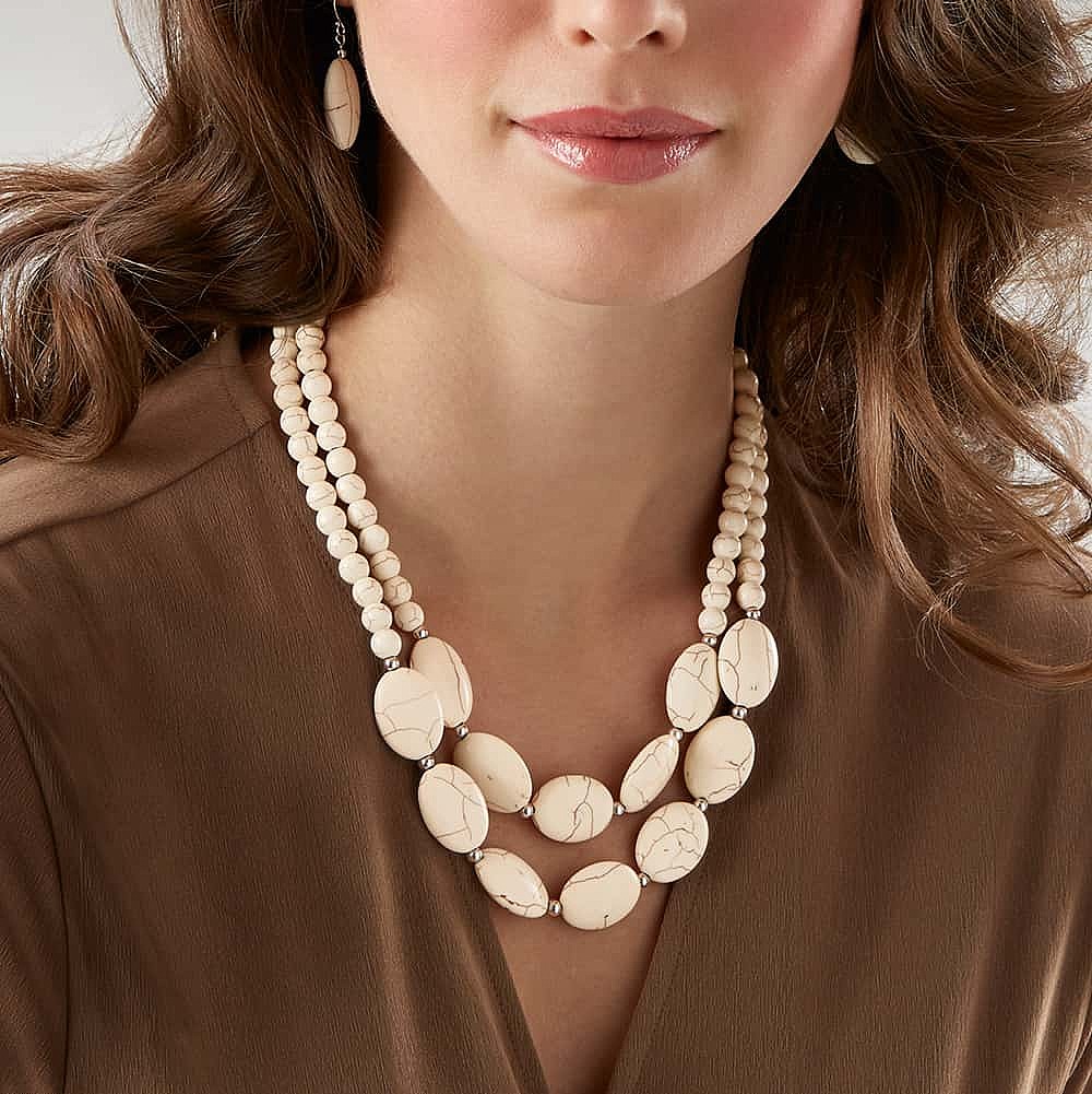 Naturally Neutral Howlite Necklace