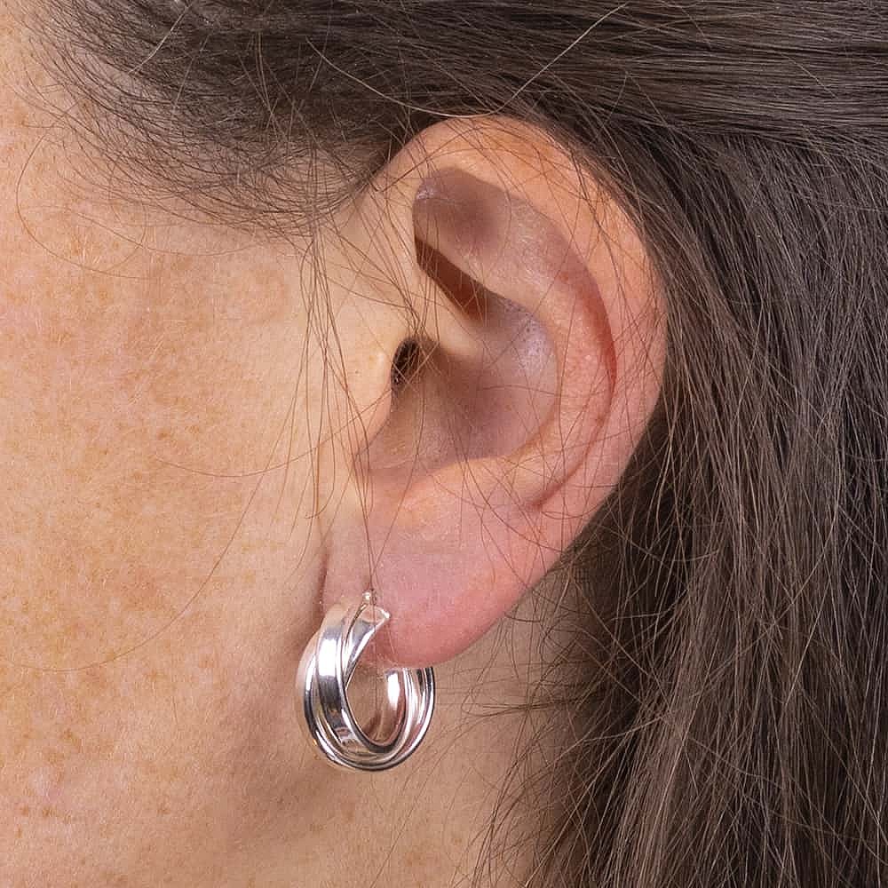 60mm Large 925 Sterling Silver Hoop Earrings Simple Thick - Etsy | Large  silver hoop earrings, Sterling silver hoop earrings, Hoop earrings