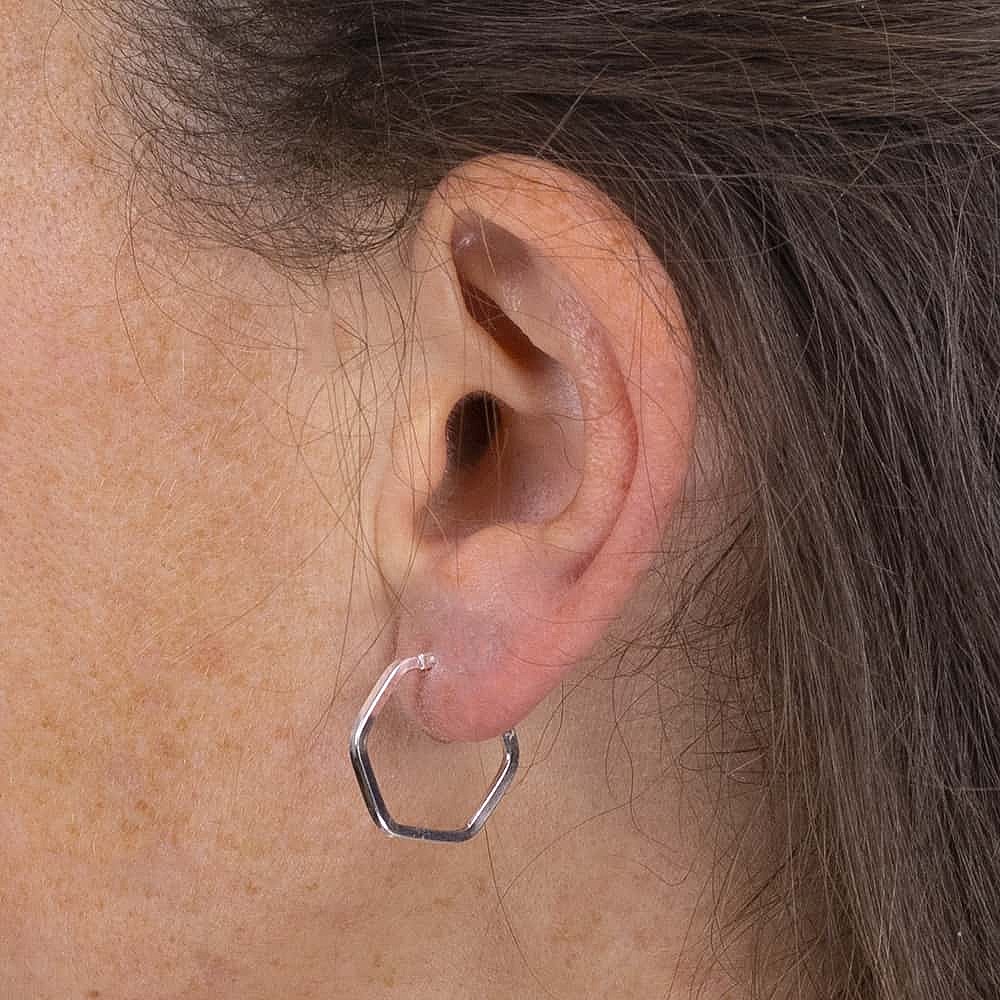 Your Best Side Silver Hoop Earrings Pia Jewellery