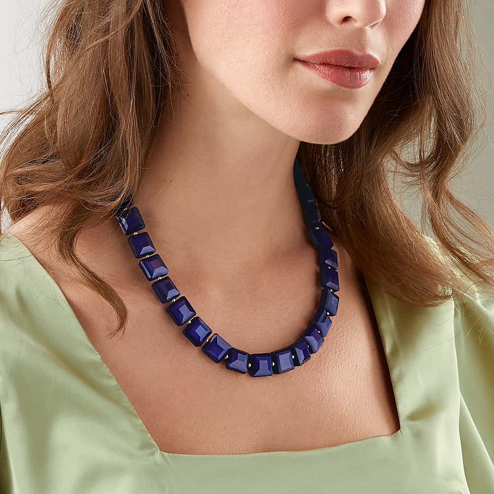 The Deep Blue Crystal Necklace