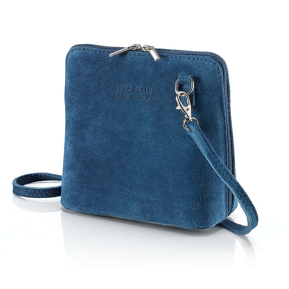 Blue & Beyond Suede Cross-Body Bag