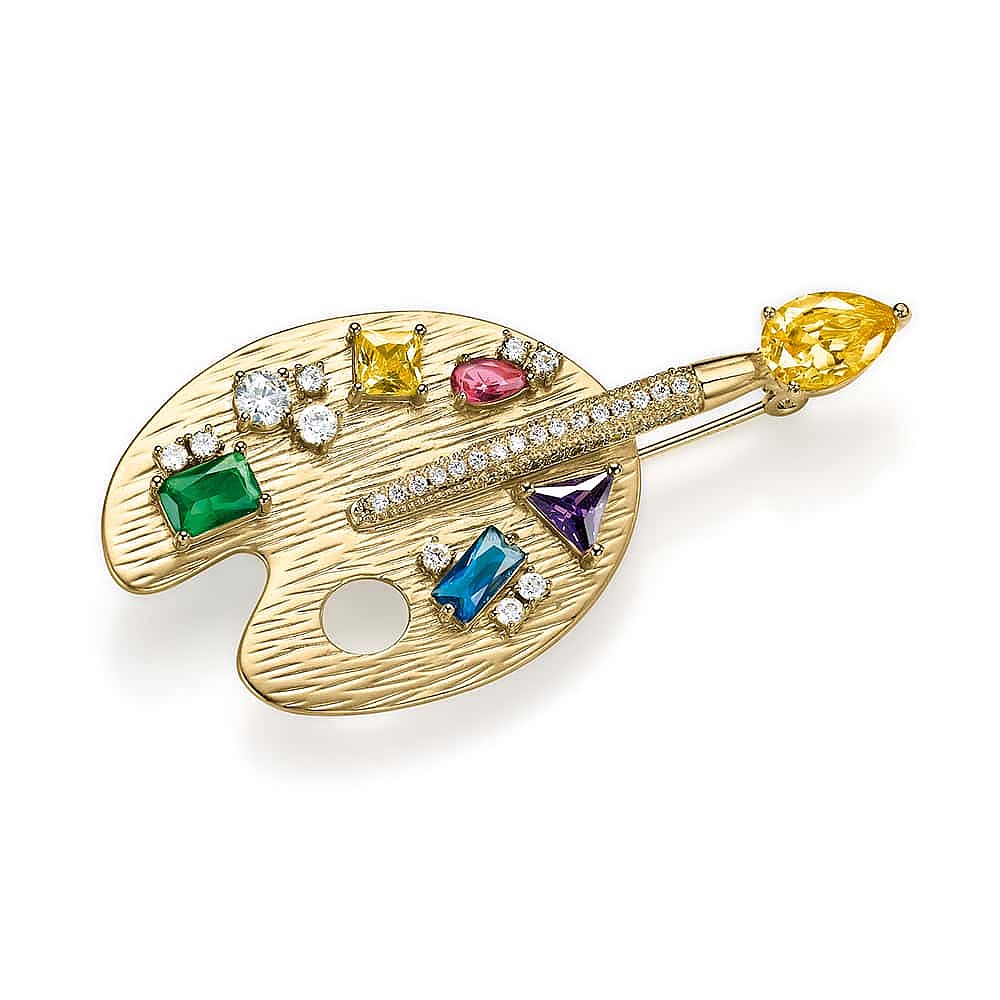 Stroke of Genius Crystal Brooch