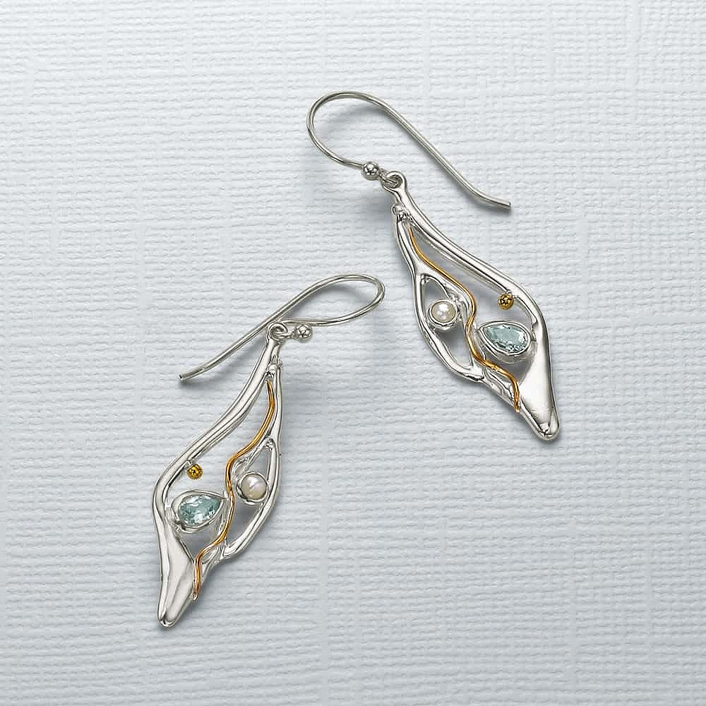 Wrapped in Loyalty Blue Topaz Earrings