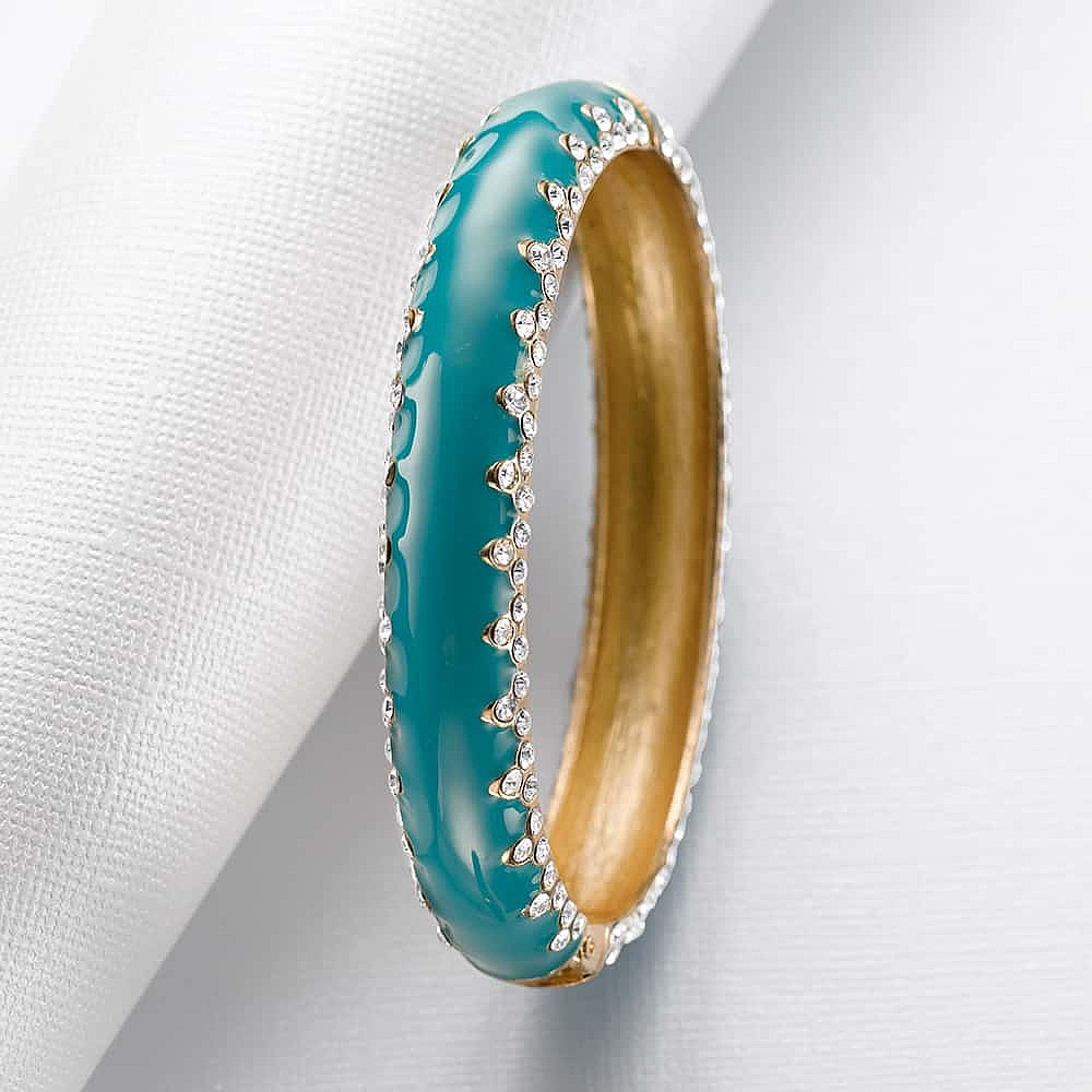 True to Teal Snap Bangle