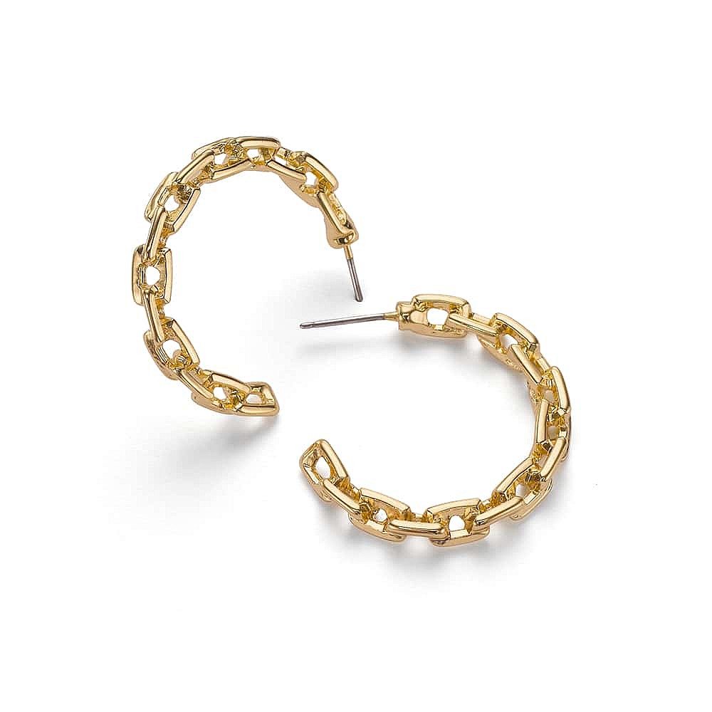 Chain Reaction Hoop Earrings