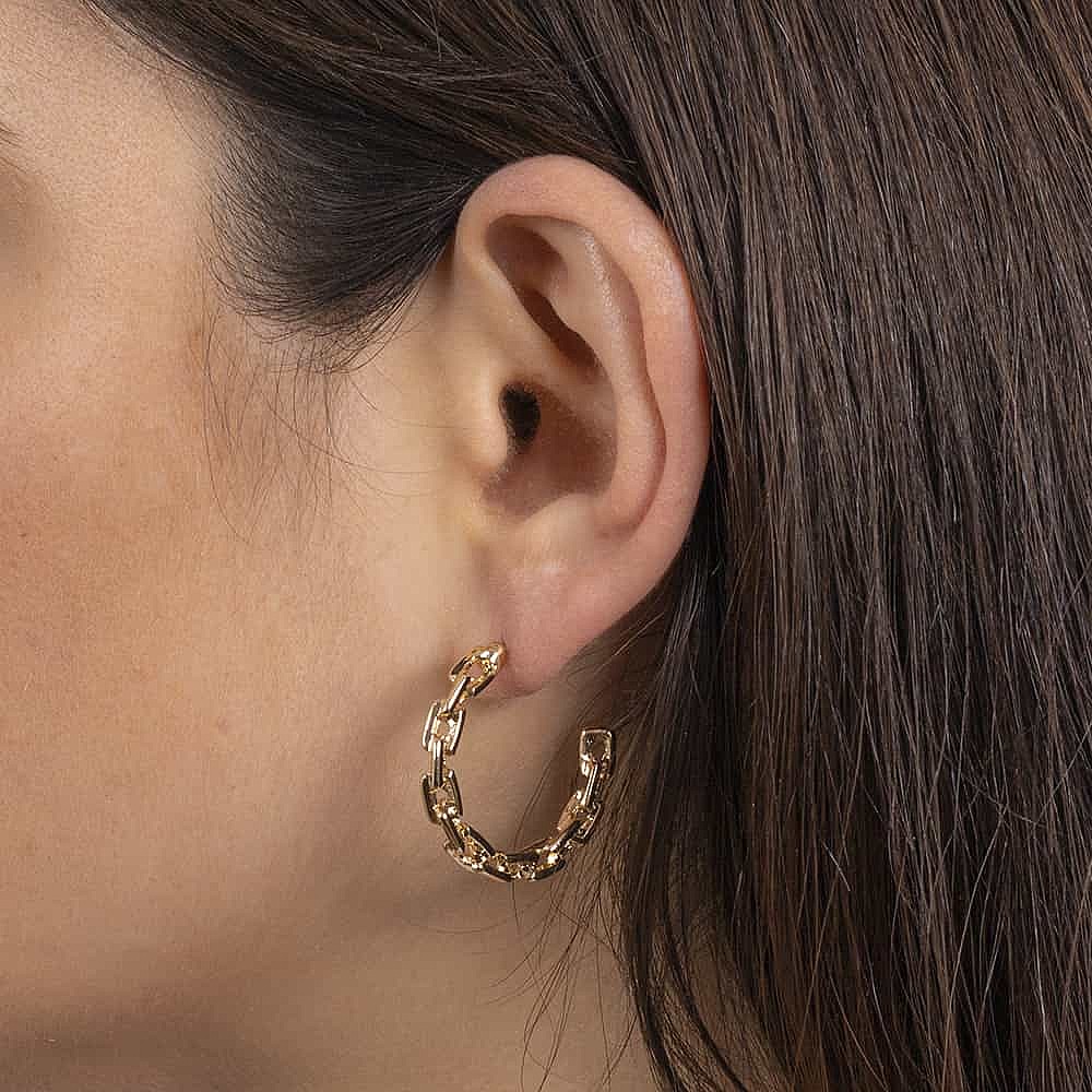 Chain Reaction Hoop Earrings Pia Jewellery