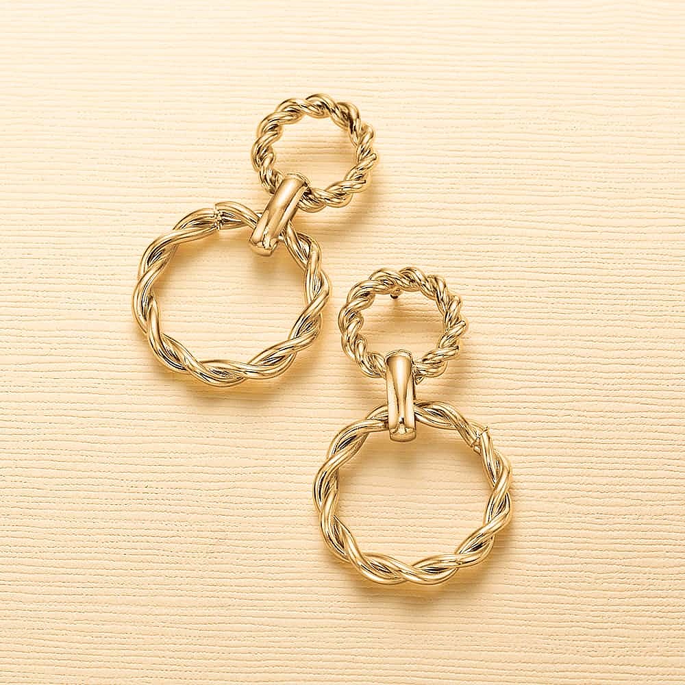Circle in Gold-Tone Earrings