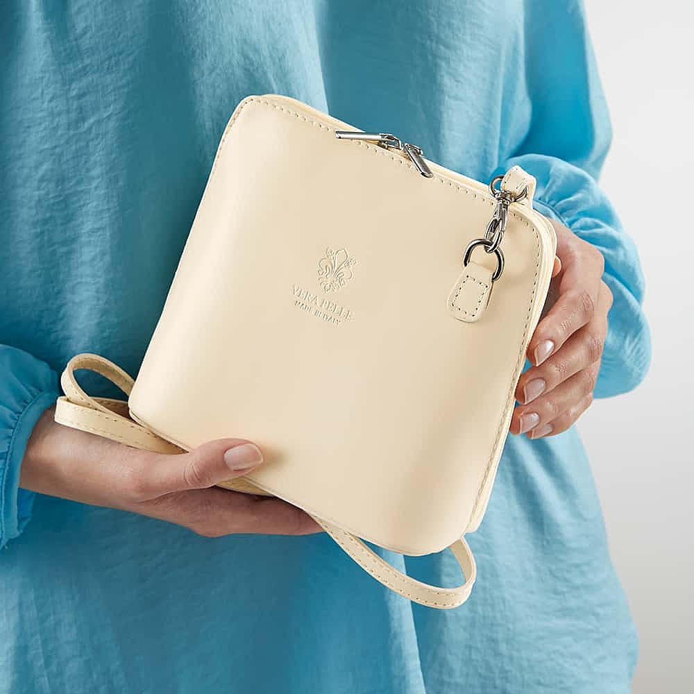 Calm & Collected Cream Leather Cross-Body Bag