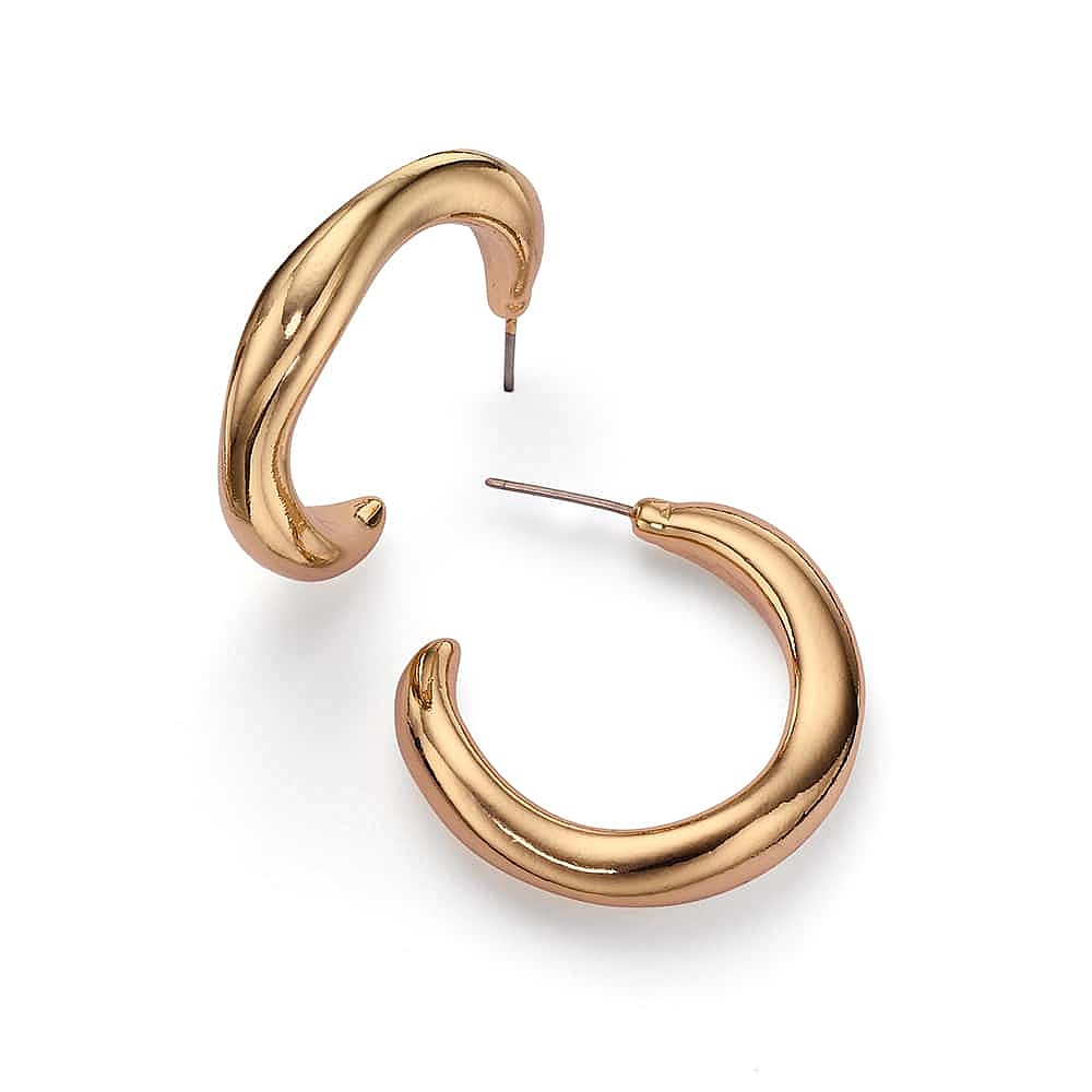 Gilded Flow Hoop Earrings