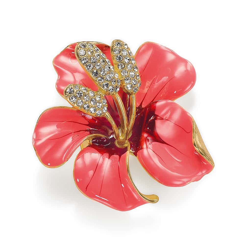 Bearer of Beauty Hibiscus Brooch