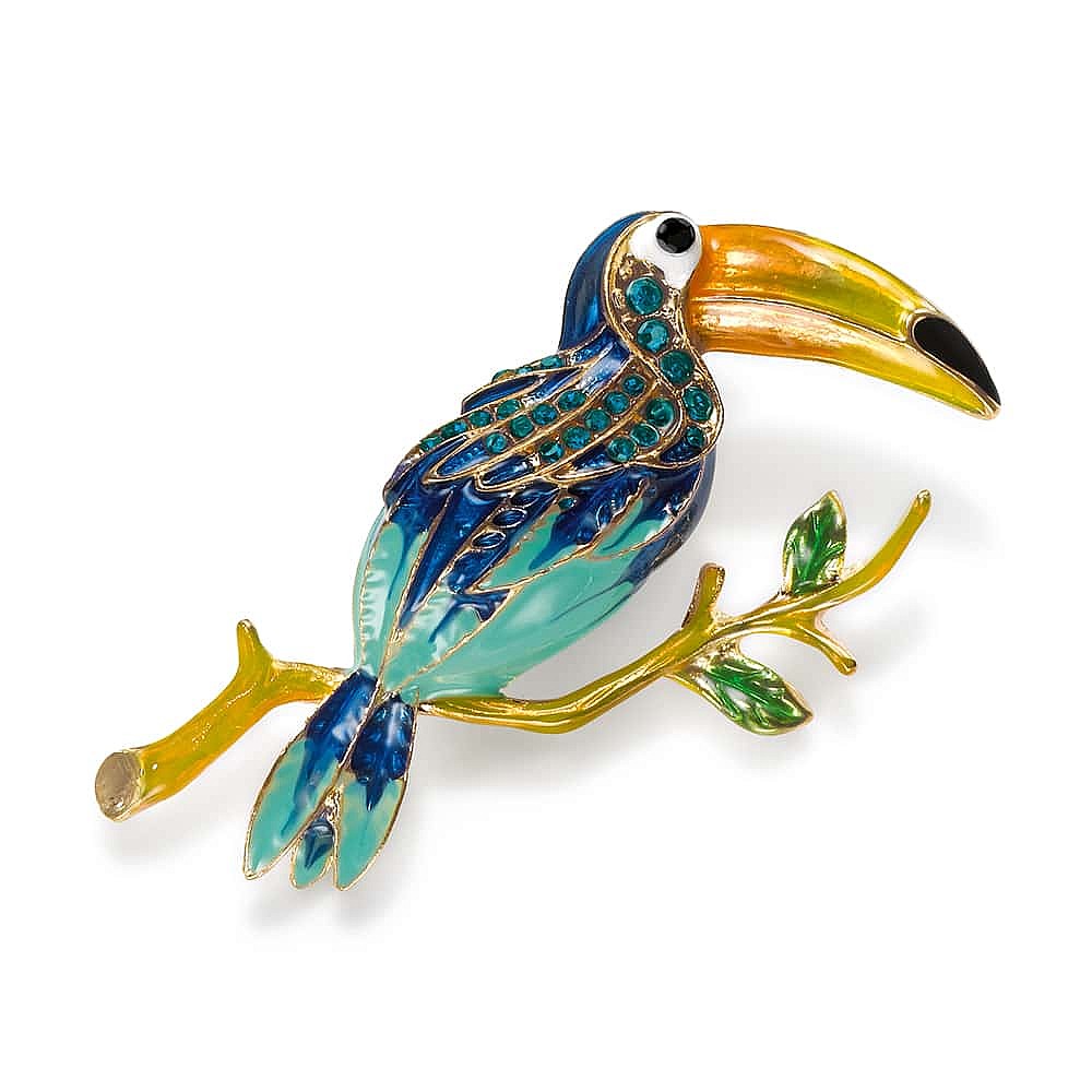 Toucan Tango Crystal Brooch